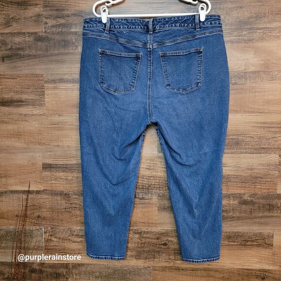 Talbots Jeans 18 WP Everyday Relaxed High Rise Medium Dark Wash Stretch Denim - Picture 2 of 10